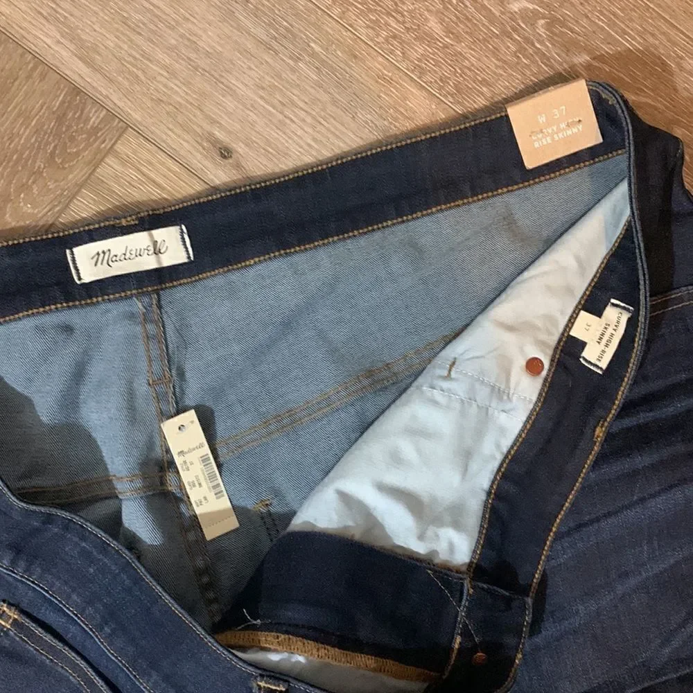 NWT Madewell Curvy High-Rise Skinny Jeans in Larkspur: TENCEL Denim Edition